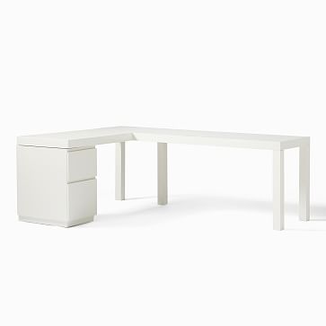 parsons l shaped desk